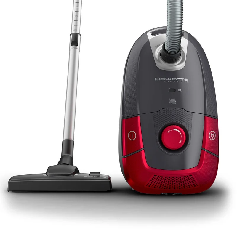 Rowenta RO3186EA, POWER XXL GREY & RED, 4,5L, 450W, 72dB, PRECISION FLEX Mini Turbo Brush, Parquet, 2 in 1(crevice+brush)