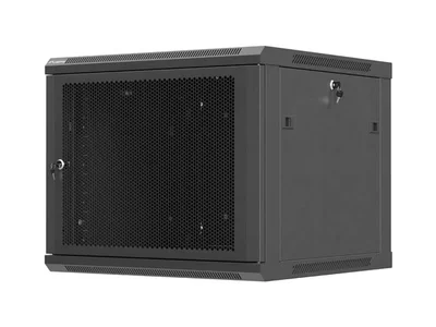 Lanberg rack cabinet 19" wall-mount 9U / 600x600 for self-assembly (flat pack), black