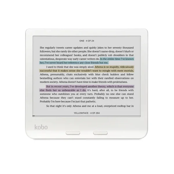 Електронен четец Kobo Libra Colour 7" E Ink Kaleido 32GB IPX8 ComfortLight PRO Бял