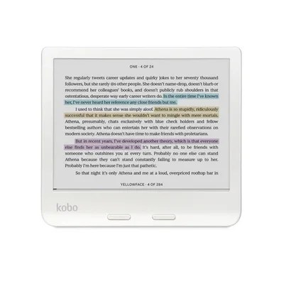 Електронен четец Kobo Libra Colour 7" E Ink Kaleido 32GB IPX8 ComfortLight PRO Бял