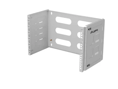 Сгъбаема стойка за стена 19" 6U Lanberg, сива, 497x400/240 мм