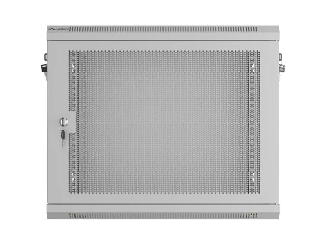 Lanberg rack cabinet 19" wall-mount 9U/600x450 with perforated door grey (flat pack)