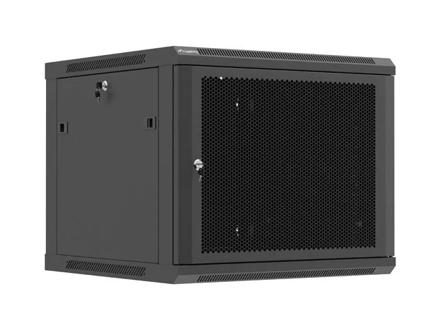 Lanberg rack cabinet 19" wall-mount 9U / 600x600 for self-assembly (flat pack), black