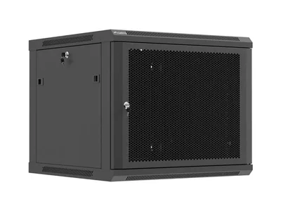 Lanberg rack cabinet 19" wall-mount 9U / 600x600 for self-assembly (flat pack), black