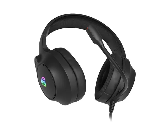 Геймърски слушалки Genesis Neon 213 с микрофон, RGB подсветка, черен