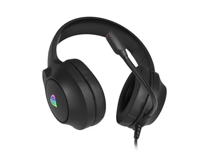 Геймърски слушалки Genesis Neon 213 с микрофон, RGB подсветка, черен