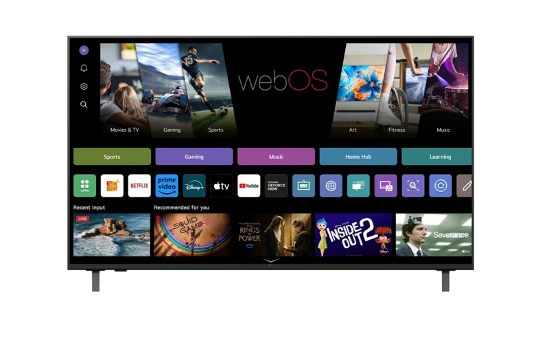 LG 55UA75003LA, 55" 4K UltraHD TV 4K (3840x2160), DVB-T2/C/S2, webOS 25 Smart, ThinQ AI, Alpha 7 AI Processor, WiFi, HDR10 pro, HLG, ALLM/HGiG, 4K Upscaling, AI Sound pro, Multiple View, HDMI eARC, LAN, USB, Bluetooth, Google Cast, 2 Pole Stand, Black