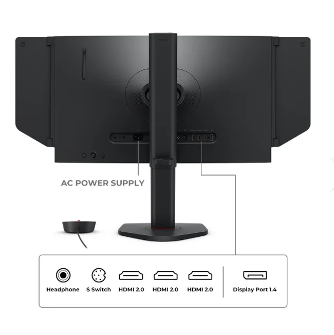 BenQ ZOWIE XL2566X+, 24.1", 400Hz, FHD FAST TN, For Esports, CS2, Valorant, DyAc 2, Shield, S Switch, Black eQualizer, Color Vibrance, LBL, Flicker-free, K Locker, XL Setting to Share, 3x HDMI (2.0), DP (1.4), 3.5 Jack, Swivel, Tilt, Height adj. 155mm