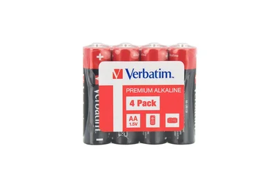 Алкална батерия Verbatim AA 1.5V, 4 броя