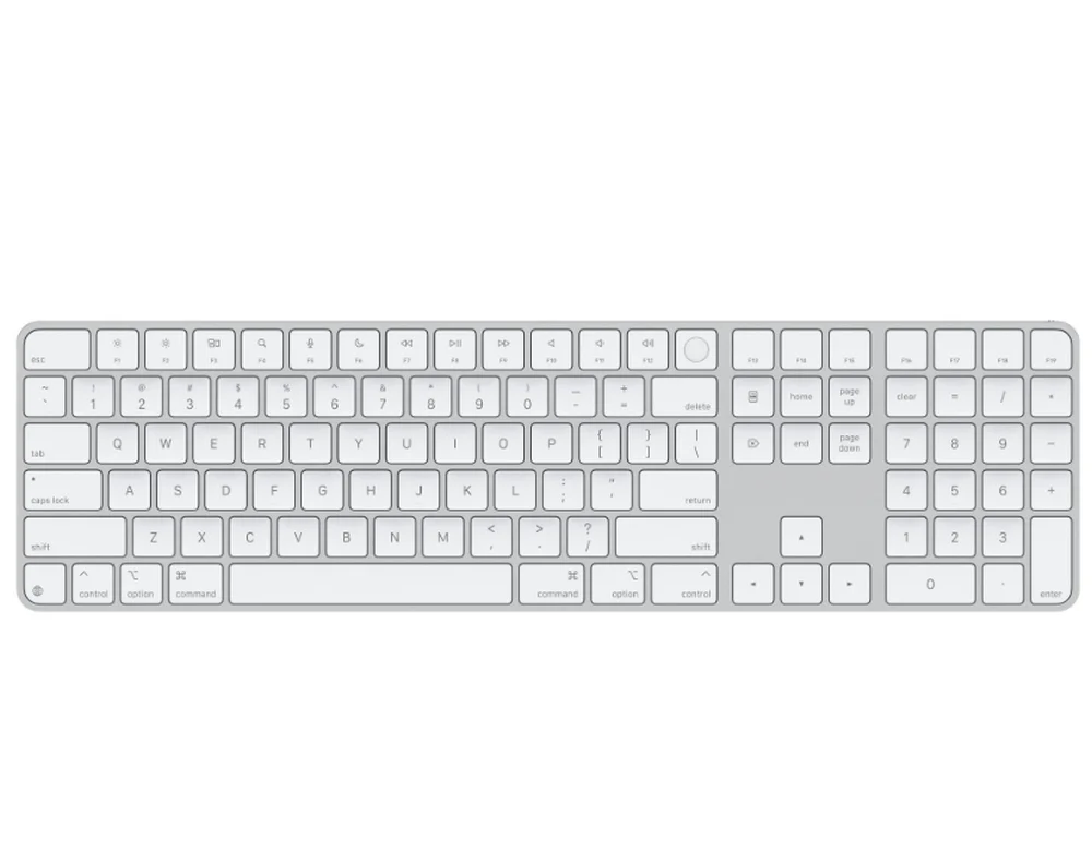Apple Magic Keyboard (2024) w Touch ID and Numeric Keypad - US English - White Keys