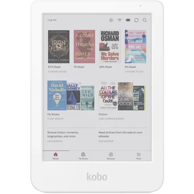 Електронен четец Kobo Clara Colour 6" E Ink Kaleido, 1448 x 1072, 16GB, бял