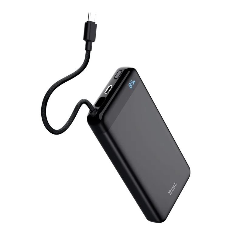 Външна батерия TRUST Fiera, 20000 mAh, 2 USB порта, черна
