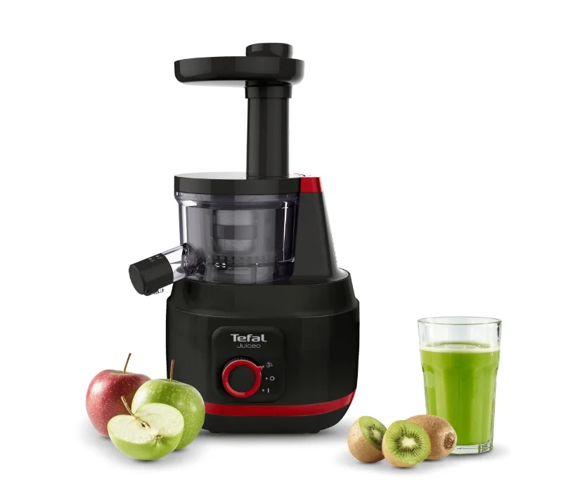 Сокоизстисквачка TEFAL Juiceo ZC150838 150W, 1 скорост, черна/червена