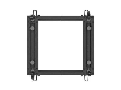 Lanberg open rack 19" 9U 600x600-1100 adjustable, black