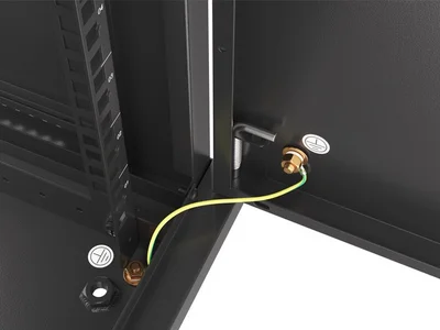 Lanberg rack cabinet 19" wall-mount 9U/600x450 for self-assembly with metal door  black (flat pack)