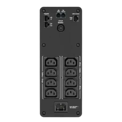 UPS APC – Back-UPS Pro BR1600SI, 1600VA, 8 изхода, line-interactive, AVR, LCD дисплей