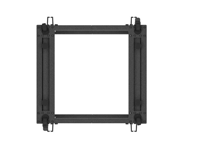 Lanberg open rack 19" 12U 600x600-1100 adjustable, black