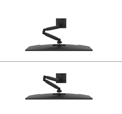 Стойка за монитор NEOMOUNTS BY NEWSTAR Nero, за един дисплей, 10"-32", макс. 8 кг, VESA 100x100, черна, с държач за телефон и бърз монтаж (клема/отвор)
