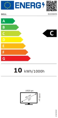 Монитор DELL – E2226HS, 21.5", Full HD, IPS, 100Hz