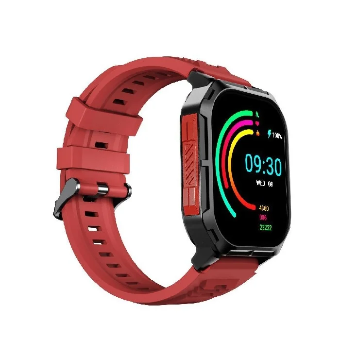 HiFuture Ultra 3 Black Red, 2.0" IPS, 240x296, Bluetooth Call, IP68 Waterproof, 24/7 True Heart Rate & Blood Oxygen Sensor, Up to 7 days daily use, 100+ Sports Mode