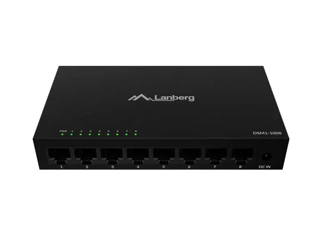 Суич Lanberg DSM1-1008 8 порта 1000Base-T метален корпус