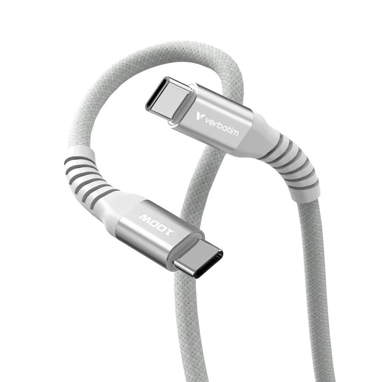 USB-C кабел Verbatim Sync & Charge магнитен 120 см 100W, сив