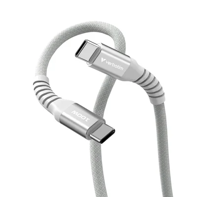 USB-C кабел Verbatim Sync & Charge магнитен 120 см 100W, сив