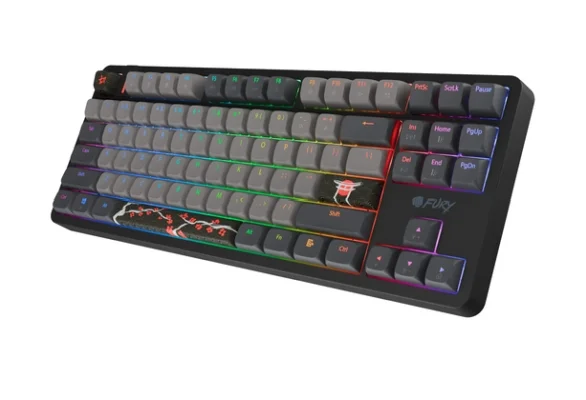 Fury Gaming Keyboard Kanabo K6, US layout, Magnetic backlight, Mechanical, Black-Grey
