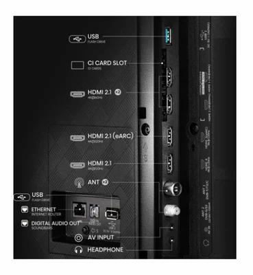 Hisense 55" A85Q, 4K UHD OLED Smart TV, 120Hz, 1000 nits,HDMI 2.1, Game Mode Pro, AMD FreeSync Premium, Dolby Vision IQ & Atmos, Bluetooth, Alexa Built-in, Black