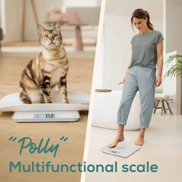 Beurer PP 170 Polly Multifunctional pet scale;Detailed graduation (10 g to 5 kg, 50 g to 50 kg, 100 g to 180 kg);Easy-to-read LCD display