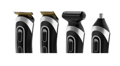 Rowenta TN9140F4, Multistyler Trim & Style Easy, hair + beard + body + ear & nose, cordless, wet & dry, minimum cutting length 0.5mm, hair blade 42mm, 6 fix hair combs, hair cutting lengths 3, 6, 9, 12, mm, beard blade 32mm, 3 fix beard combs, 3 day bear