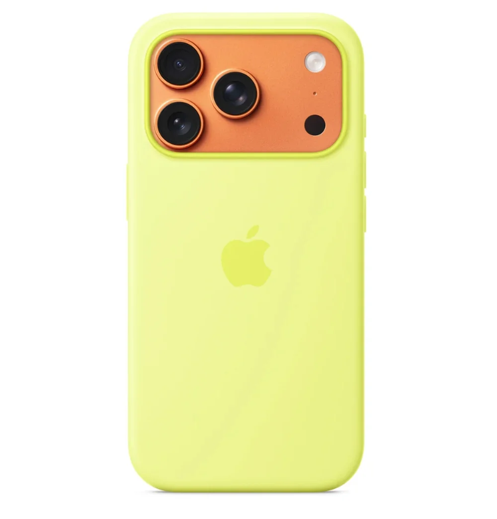Apple iPhone 17 Pro Silicone Case with MagSafe – Neon Yellow