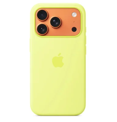 Apple iPhone 17 Pro Silicone Case with MagSafe – Neon Yellow