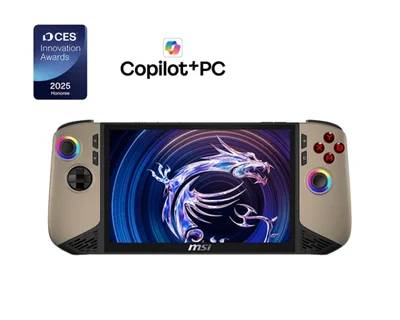 MSI Claw 8 AI+ A2VM, 8" FHD+ (1920x1200), 120Hz VRR Touchscreen, Intel Core Ultra 7 258V (up to 115 AI TOPS), Intel Arc 140V GPU, 32GB LPDDR5x , 1 TB M.2 SSD, FPT, 2x2W, WiFi 7+BT5.4, Win11H, 0.795kg
