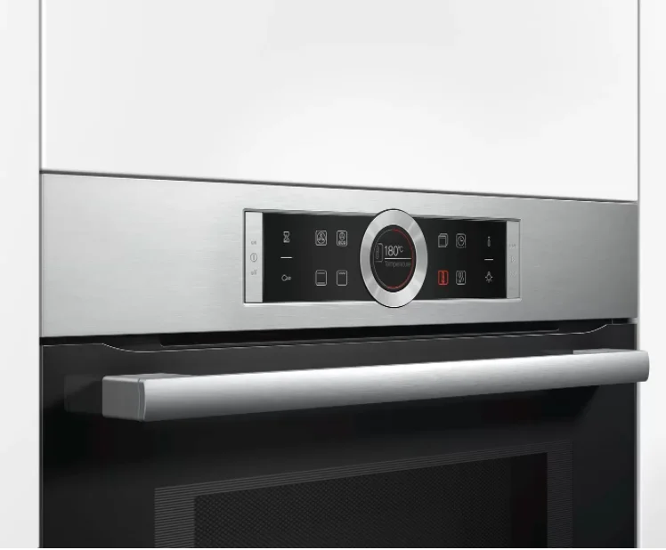 Компактна фурна за вграждане с микровълнова функция Bosch CMG633BS1 SER8, 45 л, 60 x 45 см, inox