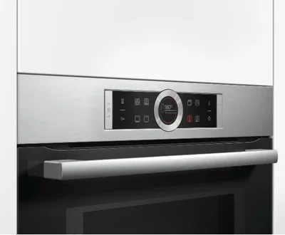 Компактна фурна за вграждане с микровълнова функция Bosch CMG633BS1 SER8, 45 л, 60 x 45 см, inox