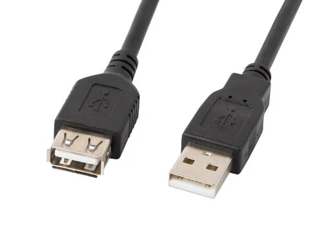 USB удължителен кабел LANBERG USB 2.0 AM-AF 5m черен