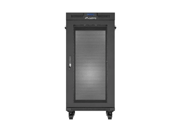 Lanberg Rack Cabinet 19" Free-Standing 24U/600X800 (FlAT Pack) With Mesh Door LCD Black V2
