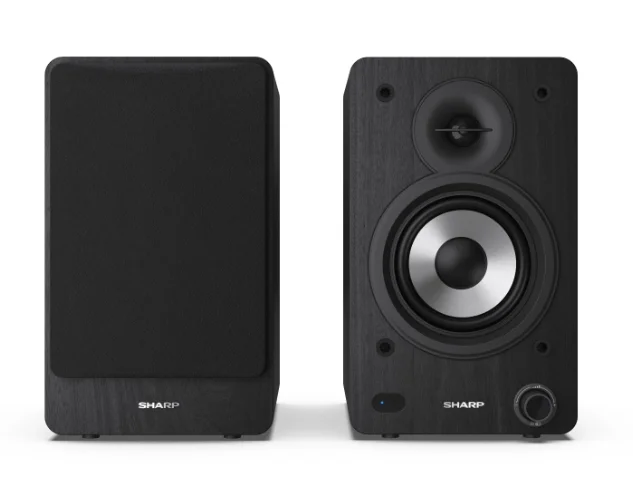 Sharp Audio Systems CP-SS30(BK), Hifi Systems BOOKSHELF SPEAKERS 60W (2 x 30W) RMS 2, Bluetooth v5.0, USB playback, MP3 Audio decoder, RCA L/R In, 3.5mm Aux-in / line-in, Digital optical-in, Wooden speaker, Black
