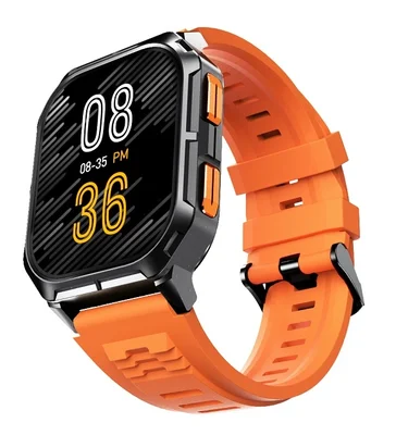 HiFuture Ultra 3 Black Orange, 2.0" IPS, 240x296, Bluetooth Call, IP68 Waterproof, 24/7 True Heart Rate & Blood Oxygen Sensor, Up to 7 days daily use, 100+ Sports Mode