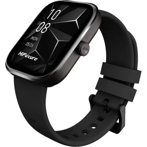 HiFuture Lume Pro Black Coffee, 1.85 " AMOLED, Always on Display, Powered by Dual Core, Aerospace-Grade Ultra Light Aluminum Frame, Bluetooth Call, 3D User Interface, 1ATM Waterproof, 24/7 True Heart Rate & Blood Oxygen Sensor, 100+ Sports Mode, Up to 7d
