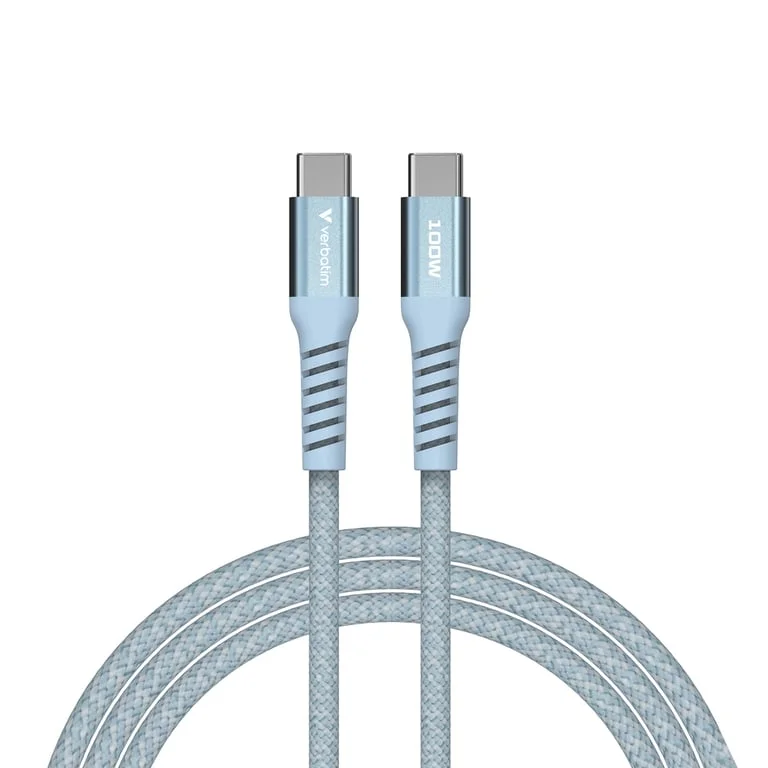 USB-C кабел Verbatim Sync & Charge Magnetic 1.2m 100W, син
