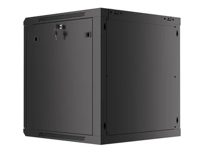 Lanberg rack cabinet 19" wall-mount 12U/600x600 for self-assembly with metal door black (flat pack)
