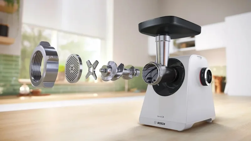 Месомелачка Bosch SER4 MFWS421W, 1900W, 2.5 kg/min, бяла
