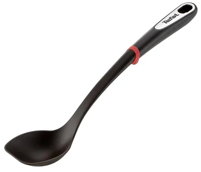 Кухненска лъжица Tefal Ingenio K2060514, термопластика, 39.8x9x4.6 см, до 230°C, подходяща за съдомиялна, черна