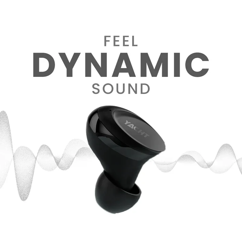 HiFuture Yacht Black, High-end Metal TWS Earbuds, 5+15hours Play time, Premium Metallic Charge Case,  DynaBoost Bass Technology Inside, Bluetooth 5.3, IPX, Comfort Fit