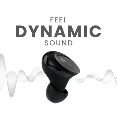 HiFuture Yacht Black, High-end Metal TWS Earbuds, 5+15hours Play time, Premium Metallic Charge Case,  DynaBoost Bass Technology Inside, Bluetooth 5.3, IPX, Comfort Fit