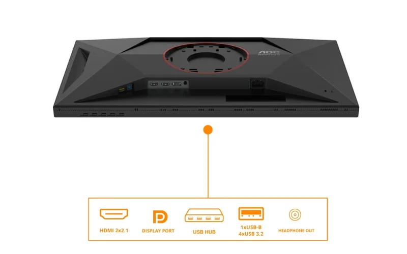 AOC U27G4XM, 27" Fast IPS MiniLED, 3840x2160@160Hz, 1ms GtG, 1200cd/m2, 1000:1, 80M:1 DCR, Adaptive Sync, FlickerFree, Low Blue Mode, Tilt, Height Adjust, Pivot, Swivel, HDMI, DP, USB hub
