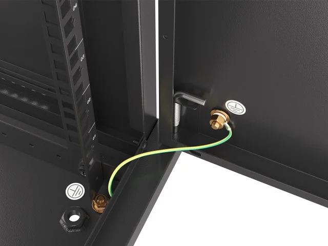 Lanberg rack cabinet 19" wall-mount 12U/600x600 for self-assembly with metal door black (flat pack)