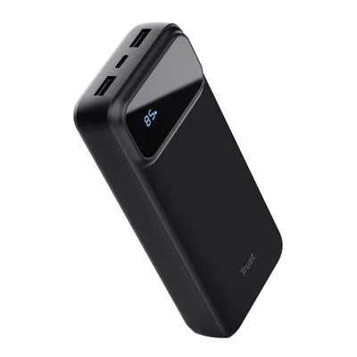 Външна батерия TRUST – Avala 20.000 PD, 20000 mAh, 3 USB порта, LED дисплей, черна
